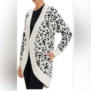 UGG Fremont Leopard Print Open Front Cardigan Sweater